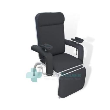 Imagem de Poltrona Hospitalar Coleta Reclínavel - LUXO - SaúdeMóveis, PT - Preto