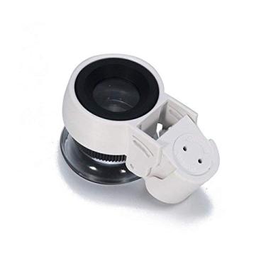 Imagem de MIIKHI Lupas, lupa de 45 x com 2 lâmpadas LED e UV, detector de cédulas de mesa, iluminação portátil, lupa de leitura para identificação, relógios de identificação, artesanato faça você mesmo