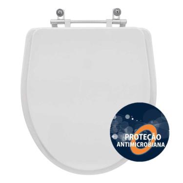 Imagem de Assento Sanitario Poliester Antibacteriano Laura Branco Para Vaso Roca