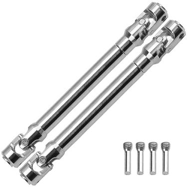 Imagem de 2Pcs Vgoohobby Universal Drive Shaft RC Crawler Driveshaft Compatible with Traxxas TRX4 Axial SCX10 AXI03007 Redcat Gen7 RC4WD D90 TF2 1/10 RC Crawler Car (Silver,119-159mm)