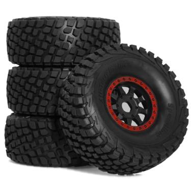 Imagem de Chanjorlin 1/7 1/8 RC Short Course Truck Tires and Wheels 17mm Hex OD 135mm Off Road Tyres for 1:7 1:8 Scale RC Truck Car HSP TRAXXAS UDR FS FSR Atom ARRMA Mojave 6S EXB YK4072 DF7 Upgrades 4PCS
