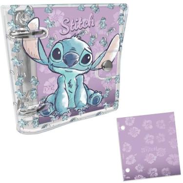 Imagem de Fichário Argolado Mini Stitch Pvc Cristal 80Fls - 5380 - Dac