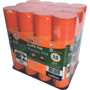 Imagem de Kit 12 Cola Em Bastao 10g Leo E Leo