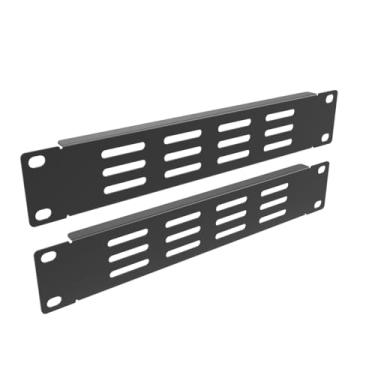 Imagem de QiaoYoubang 2 peças de montagem em rack de painel vazio ventilado de 25,4 cm para rack de servidor de 25,4 cm, gabinete de rede ou rack de mesa