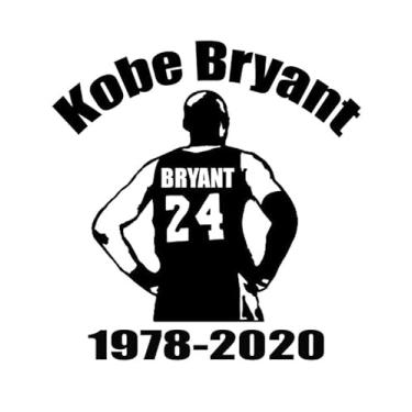 Imagem de Adesivo de vinil in Memory Kobe 1978-2020 RIP Basketball MKR |Carros Caminhões Vans Paredes Laptop| Preto | 14 x 13,5 cm | MKR2533