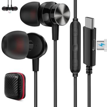 Imagem de Fones de ouvido USB C para Apple iPhone 16 Pro Max 15 Plus/iPad 10th, fones de ouvido tipo C com fio com porta de carregamento para Samsung Galaxy S23 S24 Ultra fones de ouvido intra-auriculares com