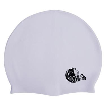 Imagem de Touca para Natação de Silicone Infantil DM Splash - DMTOYS, Branco
