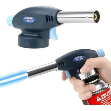 Imagem de Maçarico Portátil Culinária Gourmet com Acendimento Automático via gatilho, Chama Ajustável até 1300°C, Compacto, Gás Butano, Seguro e Multifuncional Uso Doméstico e Profissional - LINHA PREMIUM