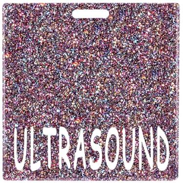 Imagem de Abamilaka Porta-cartões de ultrassom Buddy para mulheres, presentes iridescentes de enfermeira, colegas de trabalho, glitter, colorido, acrílico, crachá, carretel, amigas, acessórios de enfermagem