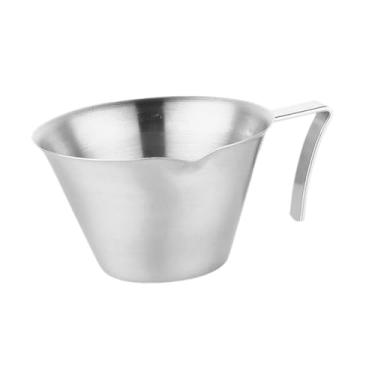 Imagem de Ｂｅｓｇａ Jarra medidora de café 100ml com alça, jarra de café e leite, xícaras de expresso de aço inoxidável para cozinha, e chá, Prata