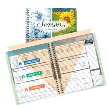 Imagem de Planner Pad Encadernação espiral janeiro a dezembro de 2026/calendário ano 16 x 21 cm médio 3 camadas organizador de 12 meses, tinta colorida sazonal