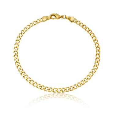 Imagem de Pulseira Masculina Groumet Folheada A Ouro 18K - Cantare Jóias