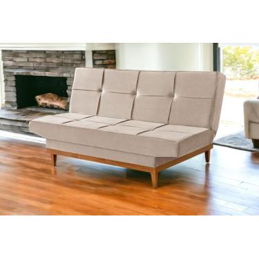 Imagem de Sofá Cama Reclinável Funcional Para Sala E Quarto - LCN Móveis, Bege