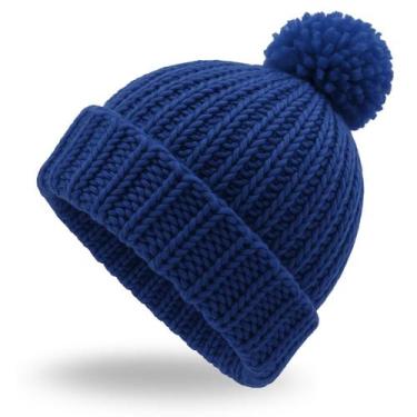 Imagem de Touca Masculina Feminina Gorro Beanie Caida Pom Pom Trico - R. Pires, 