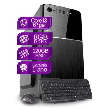 Imagem de Computador Core i3 6ª Ger 8GB SSD 120GB Kit teclado e mouse - PC MASTE