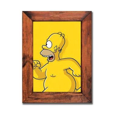 Imagem de Quadro com Moldura  - Simpsons - Homer Pelado - Loja Bluff, 40x50 cm
