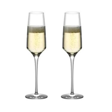 Imagem de 2 Taças de Cristal Espumante Champagne Eleganza Fracalanza