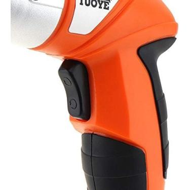 Imagem de Parafusadeira Elétrica Sem Fio com 45 Peças, Kit Completo com Maleta, Laranja e Preto