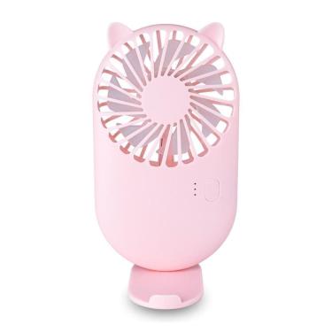 Imagem de Mini Ventilador Portátil Recarregável Rosa Maquiagem Cílios
