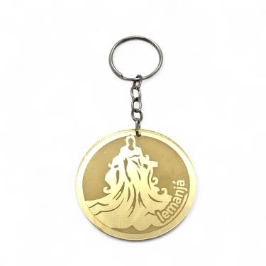 Imagem de Chaveiro Mãe das Águas Iemanjá Dourado Espelhado 10 cm