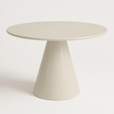 Imagem de Mesa de Jantar Cone Redonda 120 cm Laqueado Off white