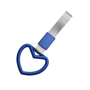 Imagem de Anel coração trem alça de ônibus alça de mão Drift Charm Strap Drift Car JDM Charm Parts Handle Charms Interior Accessories Auto (azul)