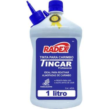 Imagem de Tinta para Carimbo 1 Litro Azul - Radex