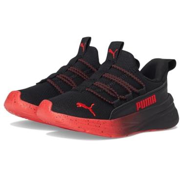 Imagem de PUMA Tênis infantil unissex Softride One4all sem cadarço, Preto para todos os tempos vermelho Ah25, 11 Little Kid