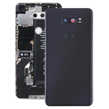 Imagem de YUNCHAO Acessórios telefônicos Tampa traseira da bateria com lente da cmera e sensor de impresso digital para LG V30+ / VS996 / LS998U / H933 / LS998U / H930 (preto) Substituição do telefone celular