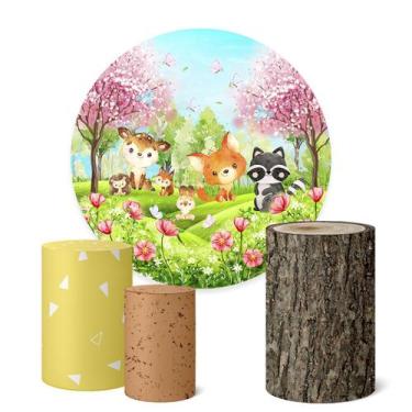 Imagem de Trio Capas Cilindro + Painel Redondo 1,50m Bosque - Fadrix, K1BSQ0011