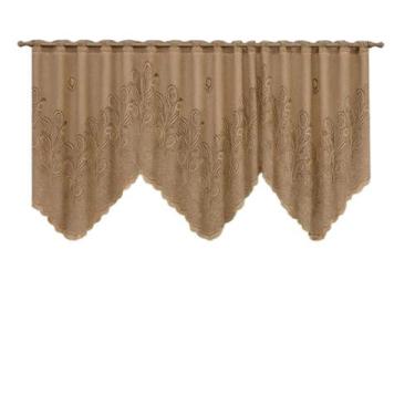 Imagem de Cortina Bando Renda Cascata Cozinha Tulipa 2,65X1,00 Sortida - Beija F