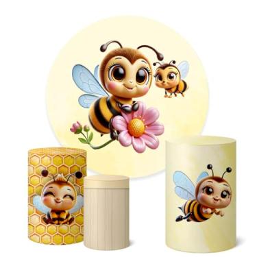 Imagem de Trio Capas Cilindro + Painel Redondo Abelhinha (K1ABL009)