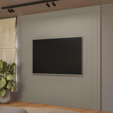 Imagem de Painel Ripado para TV até 85 Polegadas Modular 2.6 Linea Brasil - Gris Fosco