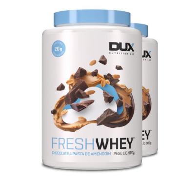 Imagem de Kit 2 Whey Protein Fresh Dux Chocolate e Pasta de Amendoim 900g