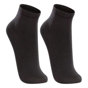 Imagem de Kit 2 Pares Meia Soquete Fem Lupo 4576 casapaula, Preto