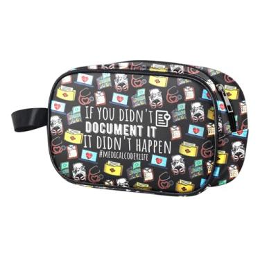 Imagem de MAOFAED Presente de codificador médico, presente de codificação médica, If You Didn't Document It Didn't Happen Bolsa cosmética transparente (medicalCoderLife)