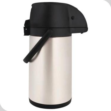 Imagem de Garrafa térmica 2,5l total inox mor airpot com alavanca e alta conserv