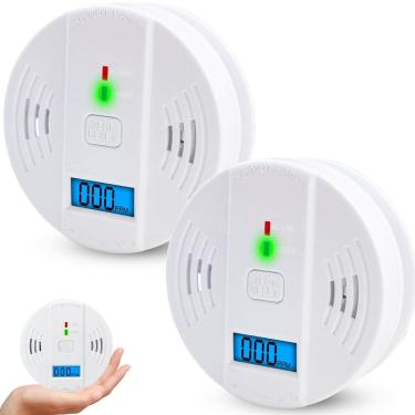 Imagem de Detector de monóxido de carbono USBNOVEL alimentado por bateria, pacote com 2