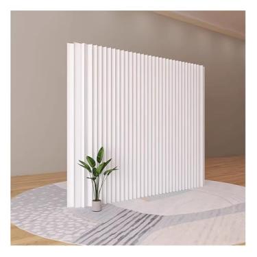 Imagem de Biombos e Divisórias Divisória De Ambiente De Papel Dobrável Moderna, Divisória De Parede Portátil E Móvel, Separador De Ambiente Retrátil Para Separação E Decoração De Ambientes De Home Office(White,