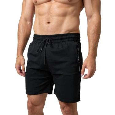 Imagem de Bermuda Fitness Masculina Poliamida Leve Sku:SP10 - R.S MODAS, Preto, 
