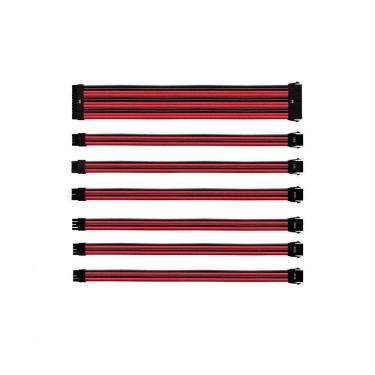 Imagem de Kit De Cabo De Extensão Sleeved Psu 30 Cm Com Capa De Pvc Cooler Master - Vermelho E Preto - Cma-nest16rdbk1-gl