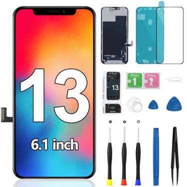 Imagem de Para iPhone 13 Tela LCD Substituição Mr.OMW Full HD 3D Touch Screen Display Digitalizador Quadro Montagem com Kits de Ferramentas de Reparo para Modelo A2631 A2633 A2634 A2635 A2482 6,1 polegadas