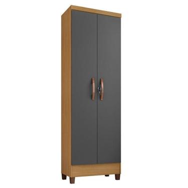 Imagem de Armário Multiuso Egito Carvalho Americano Grafite Com Chave – Incorplac