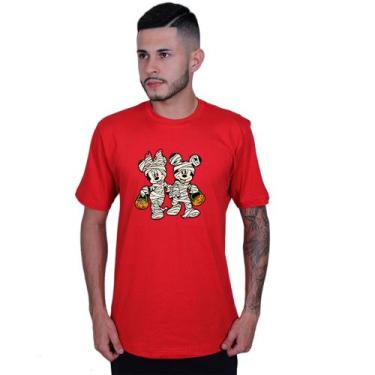 Imagem de Camiseta Unissex Mickey Minnie Halloween - Lafre, Vermelho, M