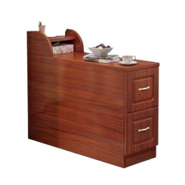 Imagem de Mesa lateral para sofá, armário lateral, mesa lateral, luminosa, escandinava, apoio de braço, armário com porta, multifuncional, pequena, estreita, mesa de centro, mesa de canto, armário lateral