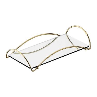 Imagem de Bandeja Multiuso Hara Bia 11 X 21,5 Cm Cor:dourada