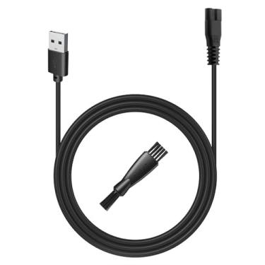 Imagem de uijino Carregador de reposição para cães HOLDOG Dog Clippers Charger, cabo de carregamento USB de 5 V compatível com o cortador profissional de cuidados de cães HOLDOG de 3 velocidades, 1 escova de