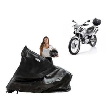 Imagem de Capa Protetora Moto Honda Bros Falcon Tornado com Baú - Kahawai, Preto