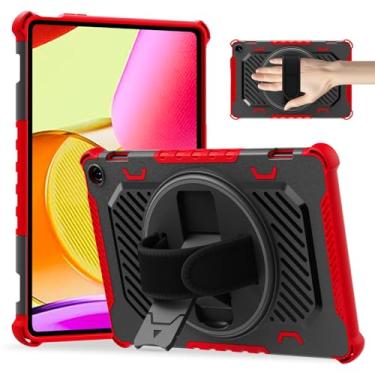 Imagem de ROISKIN Capa com alça de mão com suporte giratório 360 para tablet Flre Max 11 versão 2023 13ª geração para crianças, também para iPhone Nokia Sony 11 polegadas