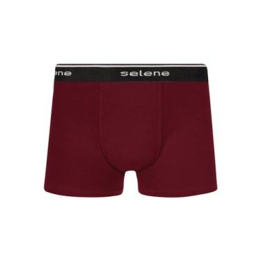 Imagem de Cueca Boxer Infantil Selene 12450.001 Algodão T. PP/EG, PP, 882, Bordô